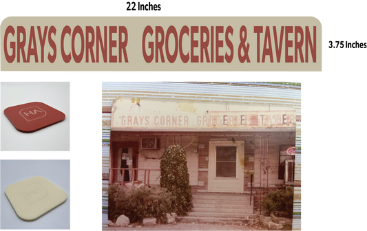 Grays Corner Acrylic Sign